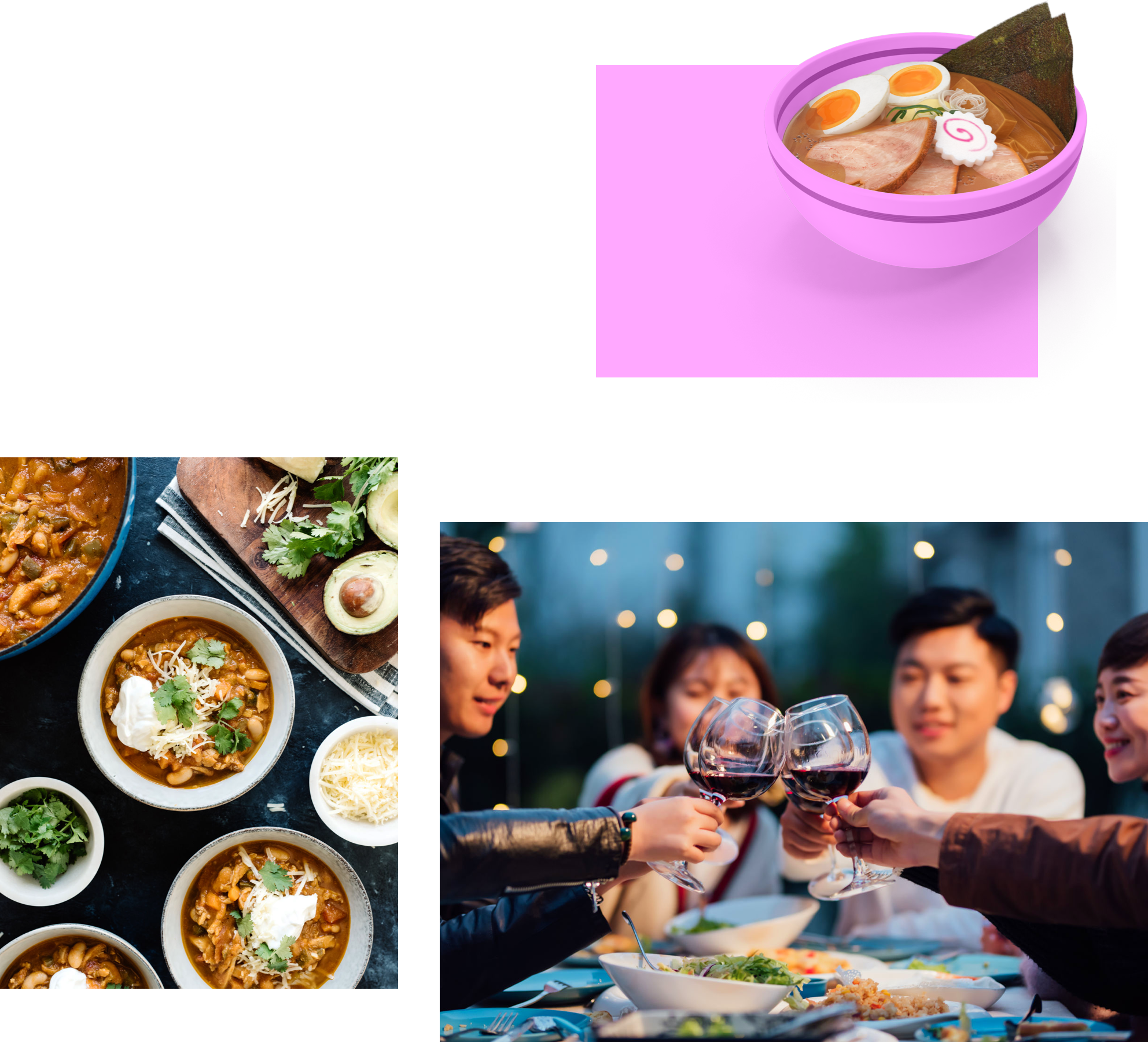 ramen, wine, friends
