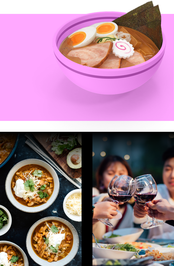 ramen, wine, friends
