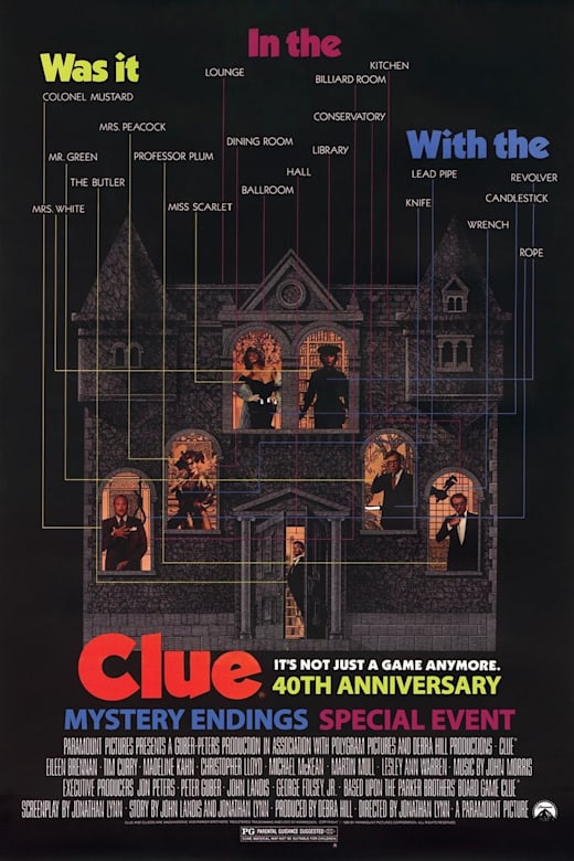 CLUE "Mystery Endings" 40th Anniversary. Poster