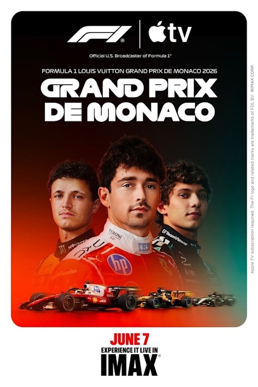 F1® on Apple TV Live in IMAX: Monaco Race Poster