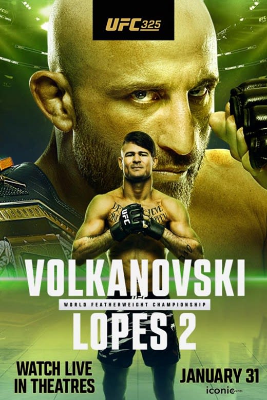 UFC 325: Volkanovski vs. Lopes 2 Poster
