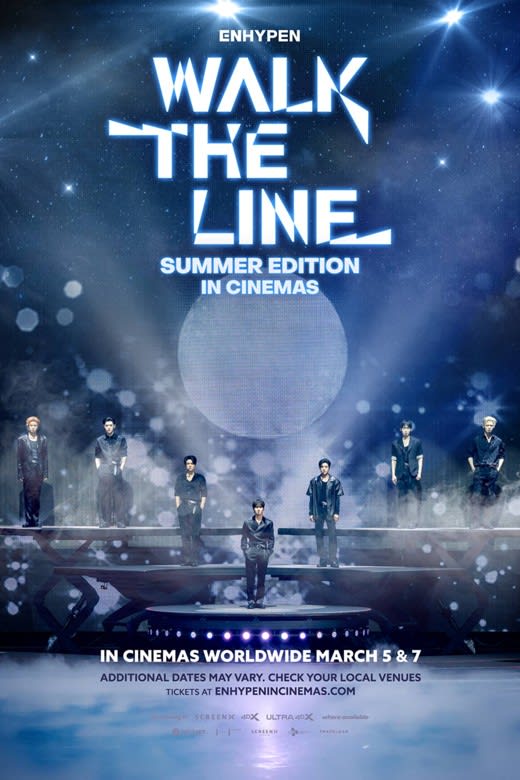 ENHYPEN WALK THE LINE SUMMER EDITION IN CINEMAS Poster