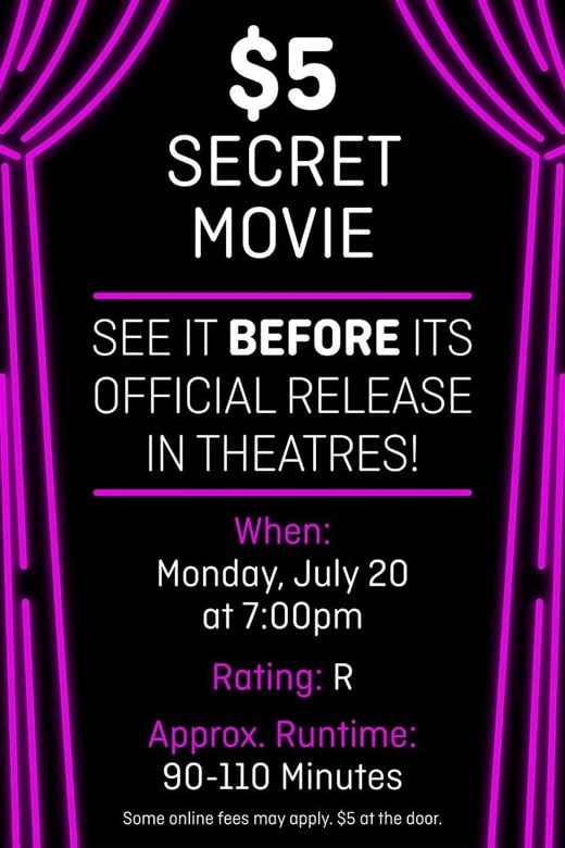 Landmark Theatres $5 Secret Movie Poster