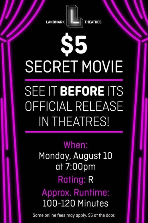 Landmark Theatres $5 Secret Movie Poster